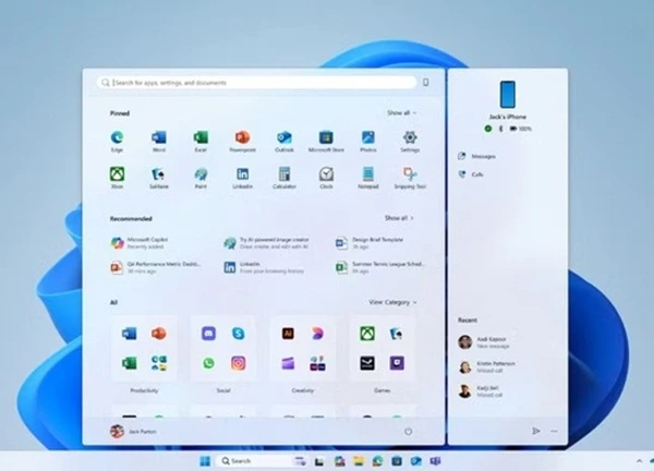 Windows 11 có menu Start mới hấp dẫn hơn