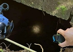 Sau mưa lũ, xuất hiện hố sụt lún chưa xác định được độ sâu ở Quảng Trị