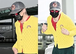G-Dragon mặc áo đỏ - vàng khởi hành sang Việt Nam, đúng là sự tinh tế của 1 "ông hoàng Kpop"