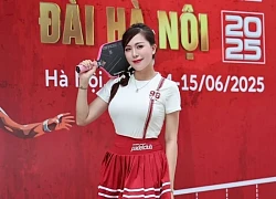 Hot girl Mai Thỏ rạng rỡ sắc đỏ, gây thương nhớ ở sân pickleball