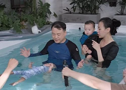 Shark Bình Phương Oanh đưa cặp song sinh đi học bơi từ sớm: Thành quả không ngờ chỉ sau 1 tháng