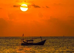 Ngắm hoàng hôn tuyệt đẹp ở đầm Vân Trì