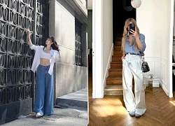 Quần ống rộng và giày thể thao, bộ đôi năng động cho mùa hè
