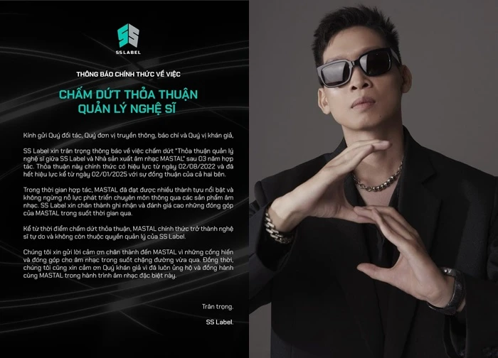 Công ty quản lý SOOBIN chấm dứt hợp đồng với 1 producer