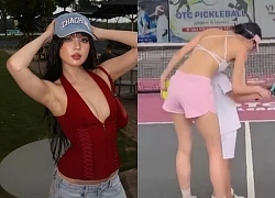 Ngọc Trinh bị chỉ trích vì hở bạo chơi pickleball