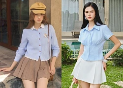 Cách diện áo sơ mi họa tiết, sơ mi trơn xinh ngất ngây mùa nắng
