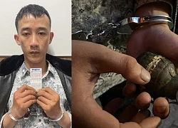 Khống chế đối tượng tàng trữ ma túy cầm vật giống lựu đạn
