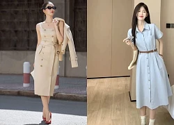 Biến hóa sự nữ tính, nâng tầm nét duyên với đầm kaki