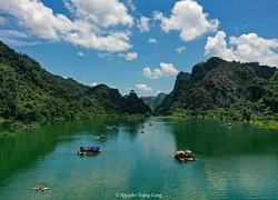 Đi bè tre giữa thảo nguyên Đồng Lâm mùa ngập nước