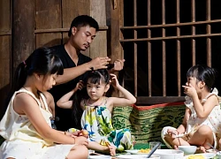 Duy Hưng "quay như chong chóng" khi chăm 4 cô con gái