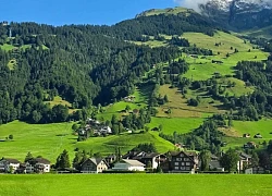 Sắc xanh ngày hè tại làng Engelberg ở Thụy Sĩ