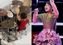 Cậu bé đánh trống trên nền "Bóng Phù Hoa" gây sốt, Phương Mỹ Chi phản ứng sốc