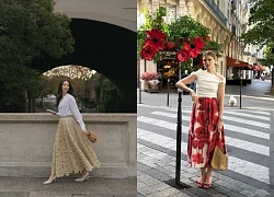 Chân váy midi, điểm sáng của thời trang đường phố