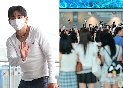 V (BTS) hoảng loạn ôm mặt giữa biển &#8220;fan cuồng&#8221;, sân bay Incheon vỡ trận!