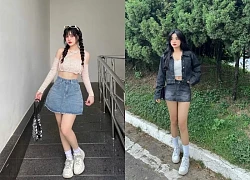 Biến hóa vẻ ngoài trong tích tắc chỉ với chân váy jean
