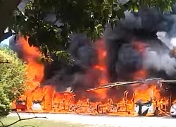 Hỏa hoạn thiêu rụi dàn xe điện du lịch tại chùa Hương Tích