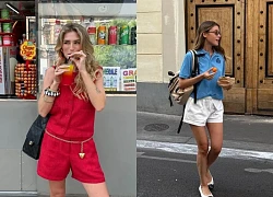 Quần shorts rộng, kiểu quần slouchy chic thoải mái của mùa hè 2025