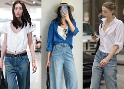 Mùa hè nhất định phải có một chiếc quần jeans ống rộng mặc lên trẻ trung, sành điệu hơn gấp bội