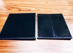 Ảnh thực tế kích thước và độ mỏng của Galaxy Z Fold7 so với Z Fold6