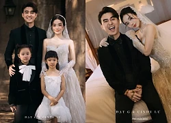 Đạt G và Cindy Lư tung trọn ảnh cưới trước giờ G: Dâu rể đẹp đôi nhưng thái độ 2 "thế lực nhí" mới hot!