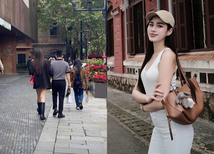 Bắt gặp bạn trai thiếu gia Hoa hậu Đỗ Hà hộ tống mẹ vợ tương lai, có 1 hành động nhằm né sự chú ý