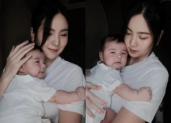 Mai Ngọc khoe ảnh căng đét của quý tử gần 3 tháng tuổi, ai cũng xuýt xoa: "Panda giống bố như đúc"