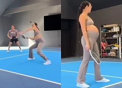 Bà bầu bụng vượt mặt vẫn chơi pickleball cực hăng máu, netizen chia phe tranh cãi nảy lửa