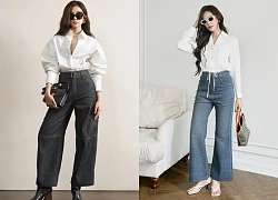 Bộ đôi sơ mi trắng và quần denim giúp nàng tự tin tỏa sáng