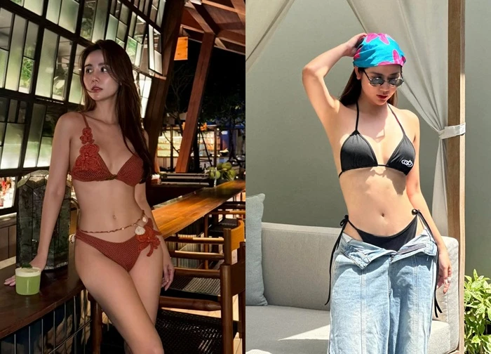 Bỏng mắt ngắm Huyền Lizzie diện áo tắm, khoe body nuột 0% mỡ thừa