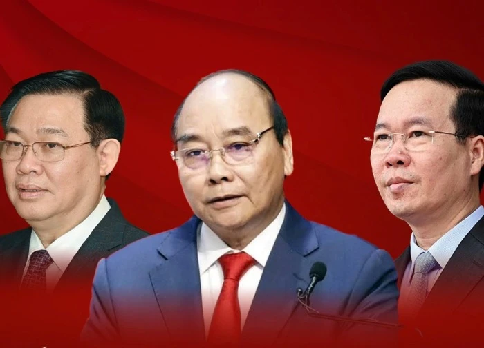 Cách hết chức vụ Đảng của ông Nguyễn Xuân Phúc,Võ Văn Thưởng,Vương Đình Huệ