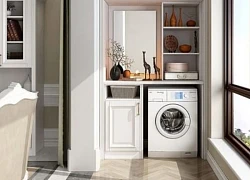 Đây là vị trí đặt máy giặt vừa thuận tiện vừa hợp phong thủy để tránh vận xui, không thất thoát tài lộc