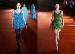 Hoa hậu Tiểu Vy làm vedette show thời trang ở cảng sông Hàn Đà Nẵng