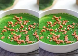 Món trứng hấp mịn như lụa với màu xanh ngọc bích khiến cả nhà trầm trồ