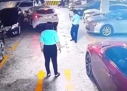 Nữ tài xế gây náo loạn bãi để xe, nghi do nhầm số, nhầm chân ga