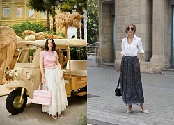 Xinh đẹp, sành điệu mà không sợ nắng với chân váy midi, chân váy maxi