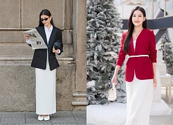 Áo blazer không cổ tưởng chừng phá cách nhưng lại cực kỳ thanh lịch