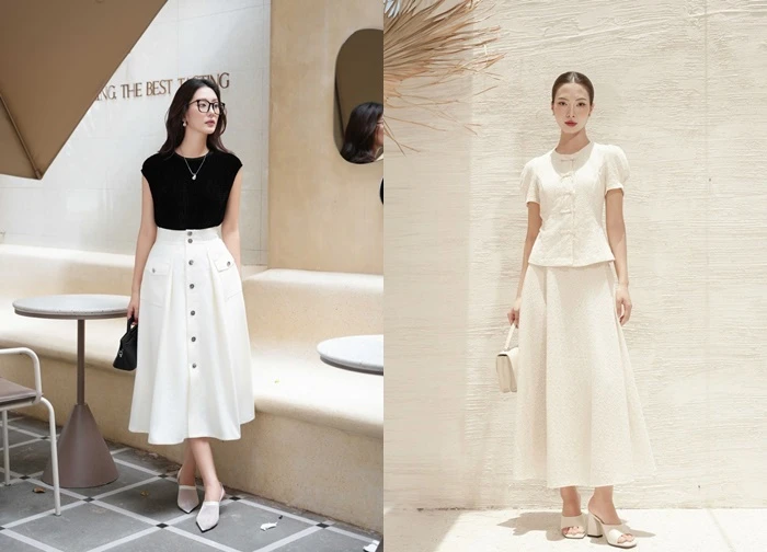 Kiểu chân váy khiến nàng thanh lịch trong mọi dịp
