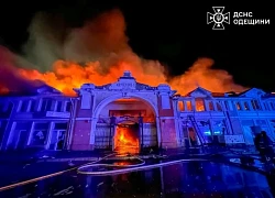 UAV Nga tấn công Odessa, thiêu rụi chợ cổ gần 200 năm tuổi