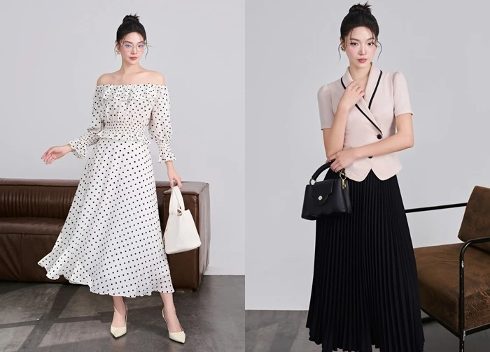 Chinh phục mọi phong cách từ cá tính đến dịu dàng với chân váy midi
