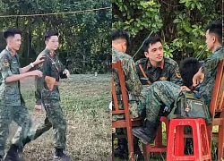 Lê Hoàng Hiệp bị nhắc nhở vì giơ tay làm điều này khi đang tập luyện diễu binh