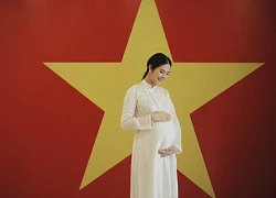 Sao Việt 30/8: Hoa hậu Ngọc Hân khoe bụng bầu trong tà áo dài