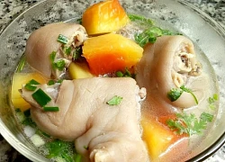 Cách nấu chân giò hầm đu đủ thơm ngon, đơn giản