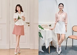 Khơi dậy khí chất với chân váy và áo sơ mi
