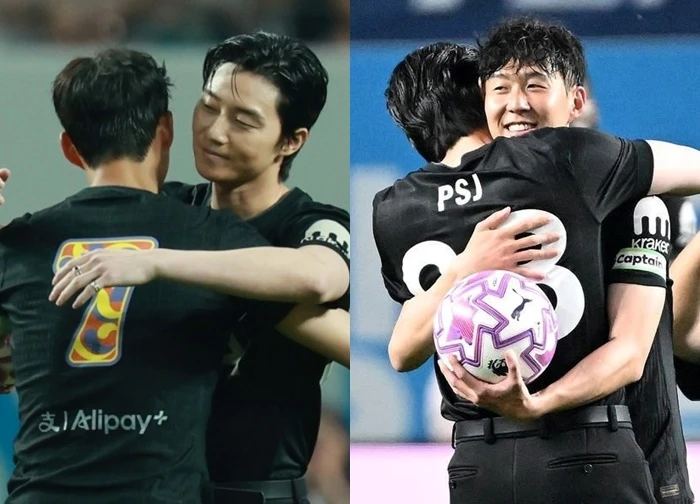 Park Seo Joon sáng bừng khi đến sân tri ân Son Heung Min, hành động gì mà được "chấm điểm 10"?