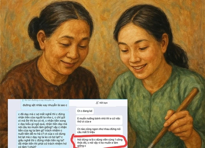 Vụ bán 2 trang công thức làm bánh bò giá 5 triệu, nhắn kèm "chị không muốn em làm giống chị": Người bị bóc phốt lên tiếng!