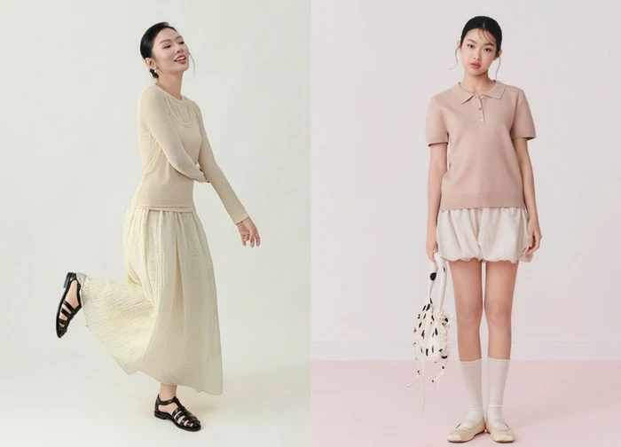 Áo polo, áo dệt kim mặc đẹp nhất với chân váy và quần jeans
