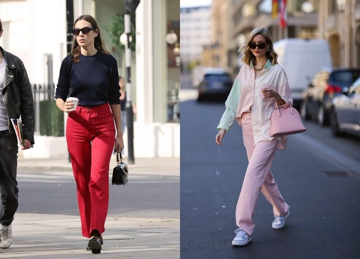 Cả một 'bầu trời' phong cách với quần jeans màu lên ngôi