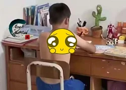 Bức ảnh cậu bé ngồi học ngay ngắn gây bão mạng: Nhiều người định khen thì vội "quay xe" vì 1 chi tiết... sai sai!