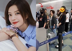 "Tóm gọn" Triệu Vy trùm kín mít ở sân bay, nghi dắt díu mẹ ruột - con gái chạy ra nước ngoài trốn nợ?