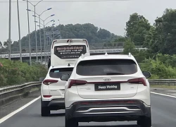 Dùng chiêu lật biển số trên cao tốc, tài xế Santa Fe gây phẫn nộ, bị CSGT truy tìm